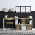 HABITAT ET JARDIN - bureau en bois "Blake" 74 x 45 x 145 cm - Chêne - vignette