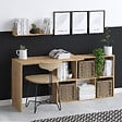 HABITAT ET JARDIN - bureau en bois "Blake" 74 x 45 x 145 cm - Chêne - vignette