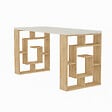 HABITAT ET JARDIN - bureau en bois "Maze" 140 x 60 x 75 cm - Blanc - vignette