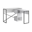 HABITAT ET JARDIN - Bureau modulable en bois "Badau" - 110 x 102 x 77 cm - Blanc - vignette