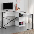 HABITAT ET JARDIN - Bureau modulable en bois "Badau" - 110 x 102 x 77 cm - Blanc - vignette