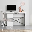 HABITAT ET JARDIN - Bureau modulable en bois "Badau" - 110 x 102 x 77 cm - Blanc - vignette