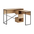 HABITAT ET JARDIN - Bureau modulable en bois "Badau" - 110 x 102 x 77 cm - Beige - vignette