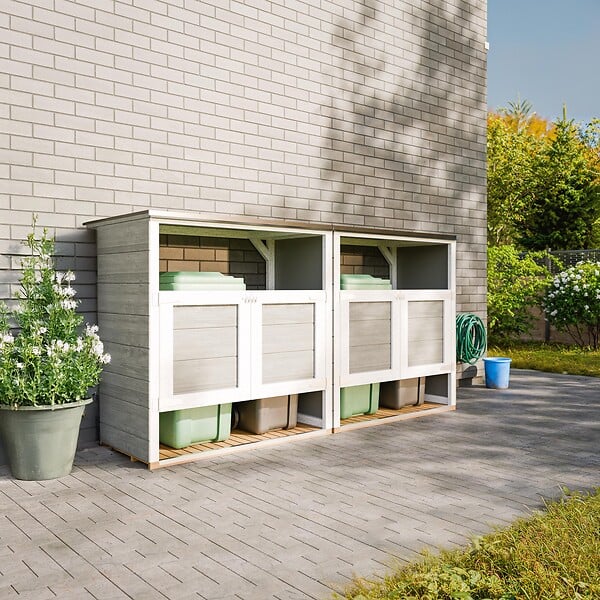 TIMBELA - Abri de jardin pour poubelles 2x240L TIMBELA M980A-TUNDRA CAVERN - large