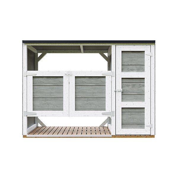 TIMBELA - Abri de jardin pour poubelles 2x240L TIMBELA M981A-TUNDRA GREY - large