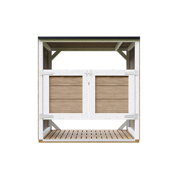 TIMBELA - Abri de jardin pour poubelles 2x240L TIMBELA M980A-TERRA BROWN - large