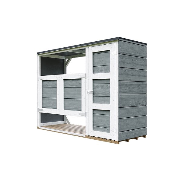 TIMBELA - Abri de jardin pour poubelles 2x240L TIMBELA M981A-CAVERN STEEL - large