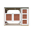 TIMBELA - Abri de jardin pour poubelles 2x240L TIMBELA M981A-REDWOOD RED - vignette