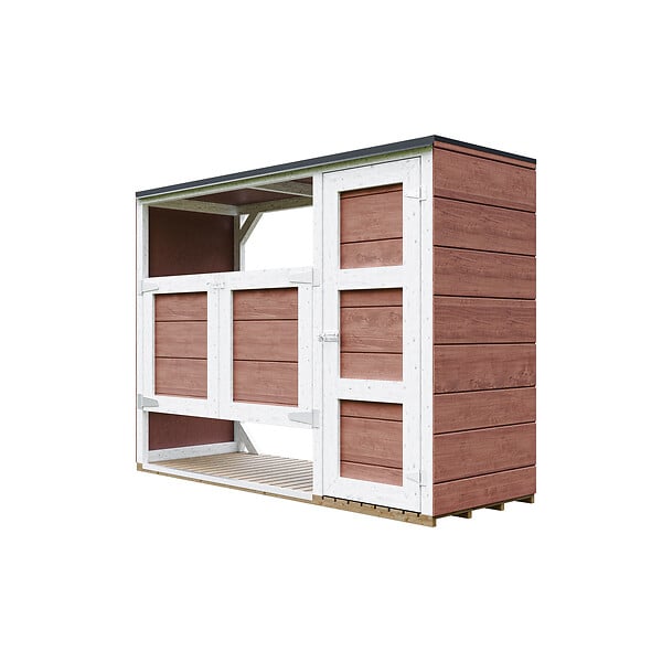 TIMBELA - Abri de jardin pour poubelles 2x240L TIMBELA M981A-REDWOOD RED - large