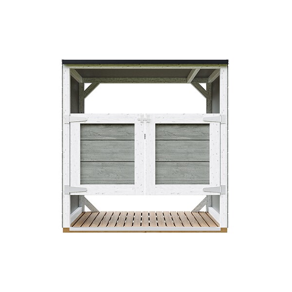 TIMBELA - Abri de jardin pour poubelles 2x240L TIMBELA M980A-TUNDRA GREY - large