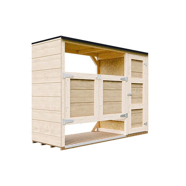 TIMBELA - Abri de jardin pour poubelles 2x240L TIMBELA M981A - large