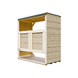 TIMBELA - Abri de jardin pour poubelles 2x240L TIMBELA M980A - vignette