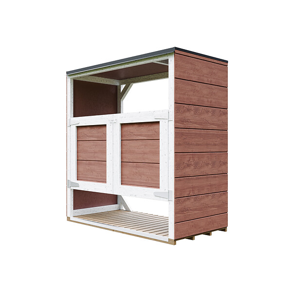 TIMBELA - Abri de jardin pour poubelles 2x240L TIMBELA M980A-REDWOOD RED - large