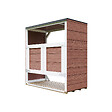 TIMBELA - Abri de jardin pour poubelles 2x240L TIMBELA M980A-REDWOOD RED - vignette
