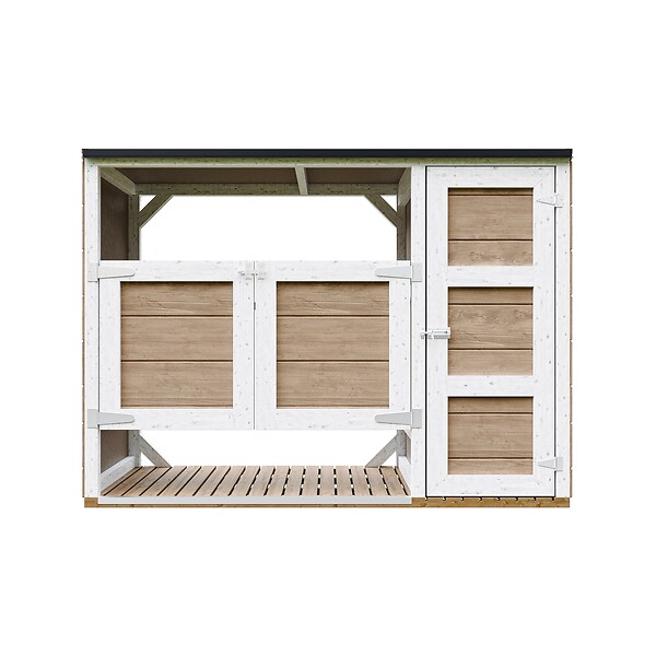 TIMBELA - Abri de jardin pour poubelles 2x240L TIMBELA M981A-TERRA BROWN - large