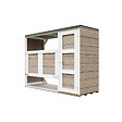 TIMBELA - Abri de jardin pour poubelles 2x240L TIMBELA M981A-TERRA BROWN - vignette