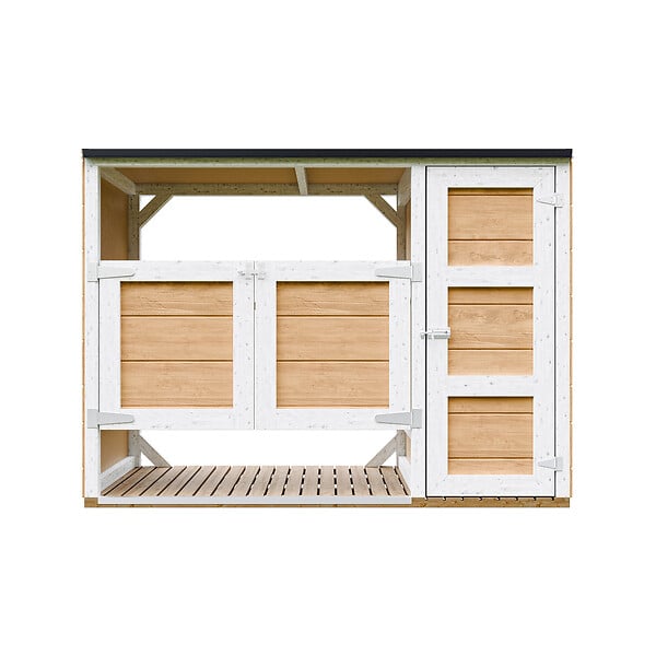 TIMBELA - Abri de jardin pour poubelles 2x240L TIMBELA M981A-HARVEST HONEY - large
