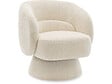 HABITAT ET JARDIN - Fauteuil pivotant en tissu bouclette "Franklin" - 74 x 75 x 75 cm - Beige - vignette