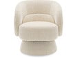HABITAT ET JARDIN - Fauteuil pivotant en tissu bouclette "Franklin" - 74 x 75 x 75 cm - Beige - vignette