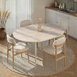 HABITAT ET JARDIN - Table à manger extensible en bois "Viona" 100 x 100 x 75 cm - Travertin - vignette