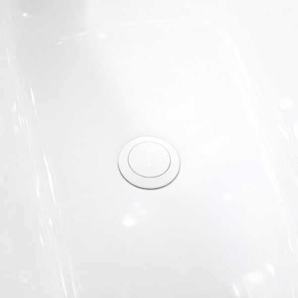 ALLIBERT - Vidage de Baignoire 50 mm Finition Blanc Brillant avec Trop-plein - large