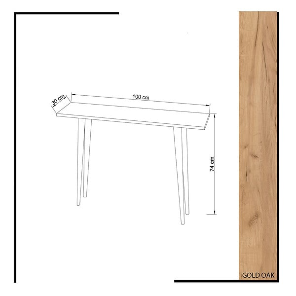 HABITAT ET JARDIN - Console en bois "Desidero" - 100 x 30 x 74 cm - Marron - large