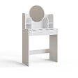 HABITAT ET JARDIN - Coiffeuse avec miroir en bois "Idis" - 75 x 35 x 135 cm - Blanc - vignette