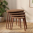 HABITAT ET JARDIN - Table gigogne (4 pièces) en bois "Nora" 68 x 45 x 55 cm - Noyer - vignette