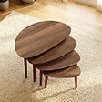 HABITAT ET JARDIN - Table gigogne (4 pièces) en bois "Nora" 68 x 45 x 55 cm - Noyer - vignette