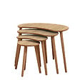 HABITAT ET JARDIN - Table gigogne (4 pièces) en bois "Moon" 40 x 75 x 55 cm - Chêne - vignette