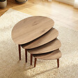 HABITAT ET JARDIN - Table gigogne (4 pièces) en bois "Nora" 68 x 45 x 55 cm - Chêne - vignette