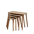 HABITAT ET JARDIN - Table gigogne (4 pièces) en bois "Luci" 70 x 40 x 55 cm - Chêne - vignette