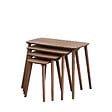 HABITAT ET JARDIN - Table gigogne (4 pièces) en bois "Luci" 70 x 40 x 55 cm - Noyer - vignette