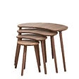 HABITAT ET JARDIN - Table gigogne (4 pièces) en bois "Moon" 40 x 75 x 55 cm - Noyer - vignette
