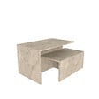 HABITAT ET JARDIN - Table gigogne (2 pièces) en bois "Twins" 72 x 45 x 42 cm - Travertin - vignette