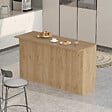 HABITAT ET JARDIN - Table de cuisine en bois "Lark" - 160 x 60 x 90 cm - Marron - vignette