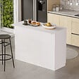 HABITAT ET JARDIN - Table de cuisine en bois "Orlando" - 120 x 60 x 88 cm - Blanc - vignette