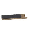 HABITAT ET JARDIN - Meuble TV en bois "Majör" - 180 x 37 x 30 cm - Gris anthracite - vignette