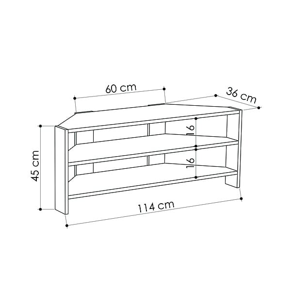 HABITAT ET JARDIN - Meuble TV en bois "Thales" 114 x 36 x 45 cm - Moka clair - large