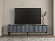 HABITAT ET JARDIN - Meuble TV en bois "Oscar" - 180 x 31 x 45 cm - Gris anthracite - vignette