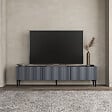 HABITAT ET JARDIN - Meuble TV en bois "Oscar" - 180 x 31 x 45 cm - Gris anthracite - vignette