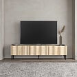 HABITAT ET JARDIN - Meuble TV en bois "Oscar" - 180 x 31 x 45 cm - Marron clair - vignette