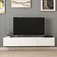 HABITAT ET JARDIN - Meuble TV suspendu en bois "Rigel" - 180 x 32 x 30 cm - Blanc - vignette
