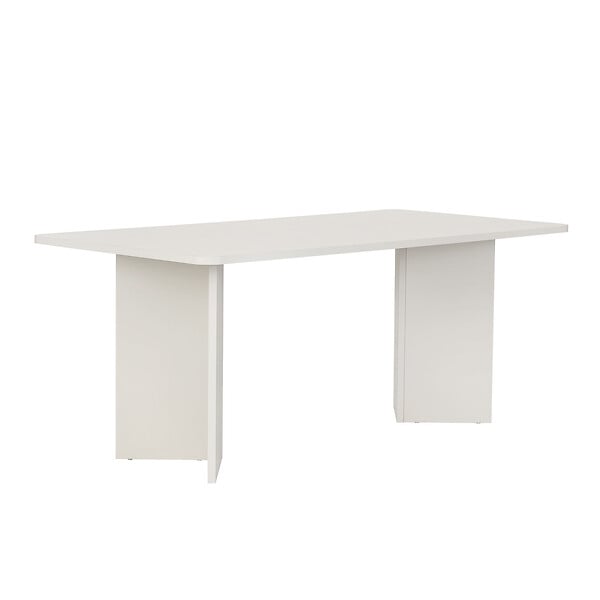 HABITAT ET JARDIN - Table à manger en bois "Linza" 180 x 90 x 75 cm - Blanc de bois - large