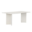 HABITAT ET JARDIN - Table à manger en bois "Linza" 180 x 90 x 75 cm - Blanc de bois - vignette