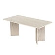 HABITAT ET JARDIN - Table à manger en bois "Linza" 180 x 90 x 75 cm - Travertin - vignette