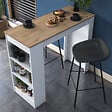 HABITAT ET JARDIN - Table de repas en bois "Juan" - 120 x 50 x 100 cm - Marron - vignette
