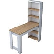 HABITAT ET JARDIN - Table de repas avec étagères en bois "Jong" - 120 x 54 x 154 cm - Marron - vignette