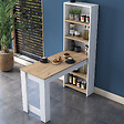 HABITAT ET JARDIN - Table de repas avec étagères en bois "Jong" - 120 x 54 x 154 cm - Marron - vignette
