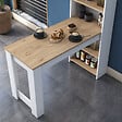 HABITAT ET JARDIN - Table de repas avec étagères en bois "Jong" - 120 x 54 x 154 cm - Marron - vignette